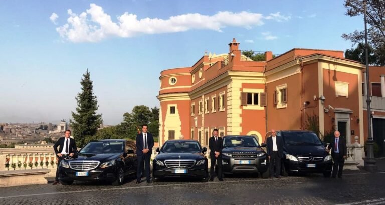 auto aziendali parcheggiate davanti a roma