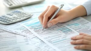 compilatore fiscale con moduli e calcolatrice