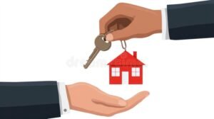 mani che passano una casa simbolica da banca a banca