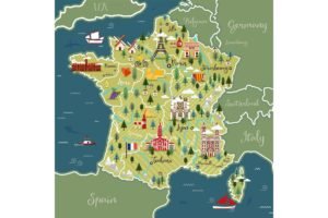 Come Si Gestisce L’Iva Nelle Fatture Da Italia A Francia 6 mappa italia e francia con simboli iva