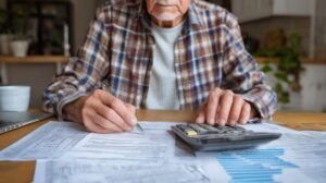 Come Ottenere l'Isee per il Mutuo Consap Facilmente 28 persona che calcola documenti finanziari a tavolo