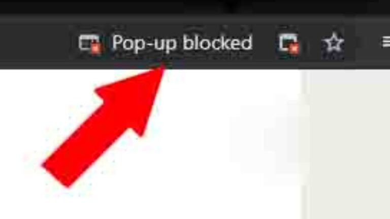 screenshot di pop up bloccato in chrome