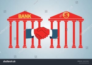 stretta di mano tra persona e banca