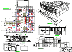ufficio comunale con planimetrie esposte